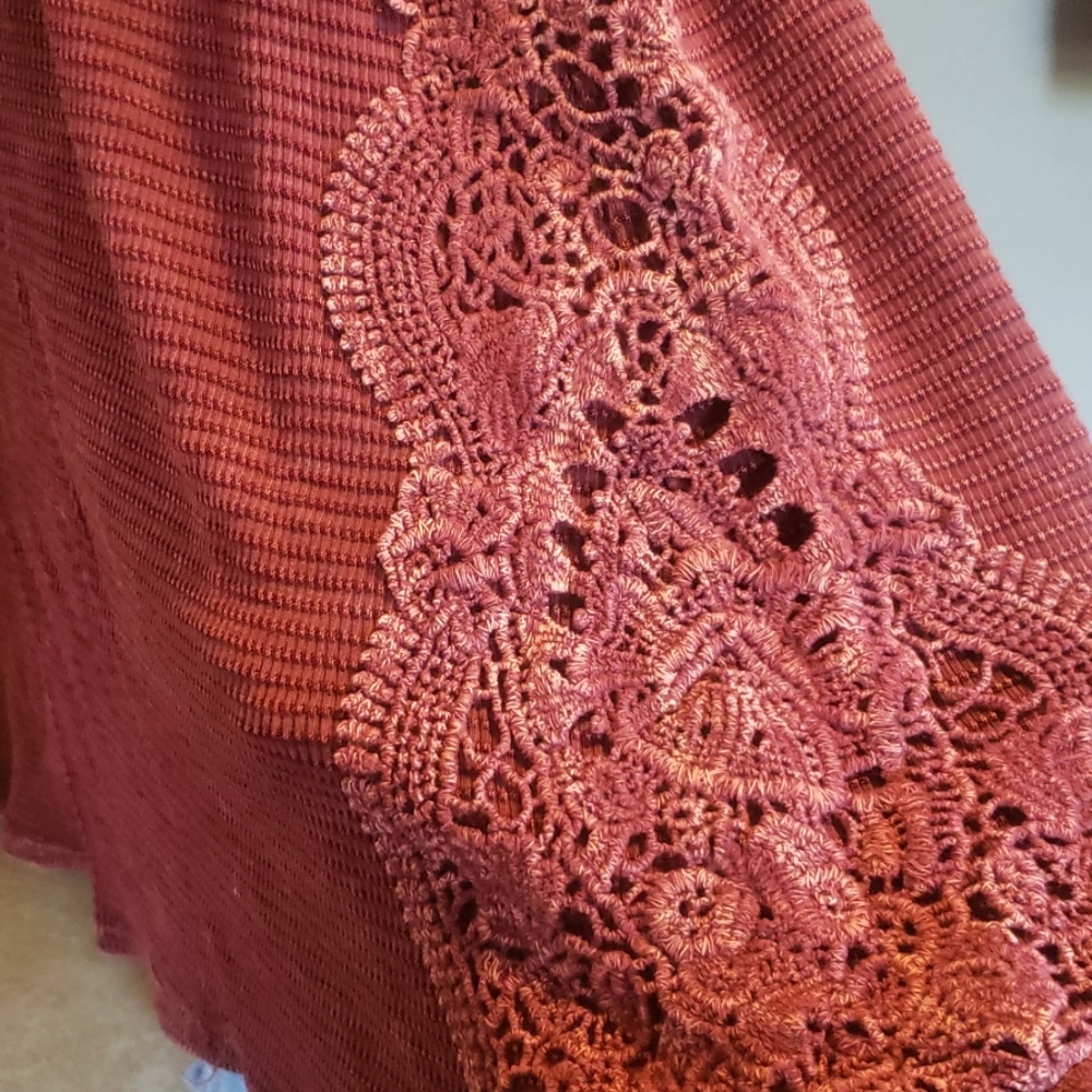 Mid-length, heavy cotton dress